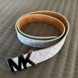 Blue MK monogram belt
